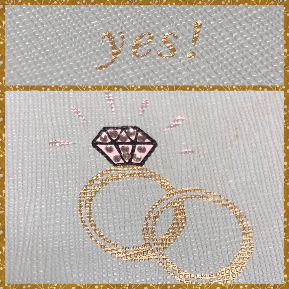 Kate Spade Ring Engagement Bride Bridal Coin Bag - Picture 4 of 6